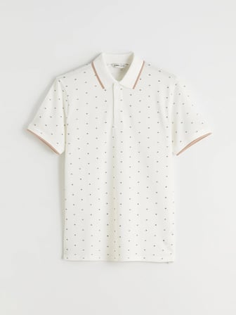 LCWAIKIKI Classic Ekru Polo Yaka Desenli Pike Erkek Tişört