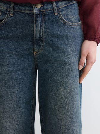 LCW Jeans İndigo Yüksek Bel Wideleg Kadın Jean Pantolon