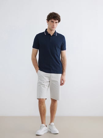 LCWAIKIKI Classic Lacivert Polo Yaka Pike Erkek Tişört