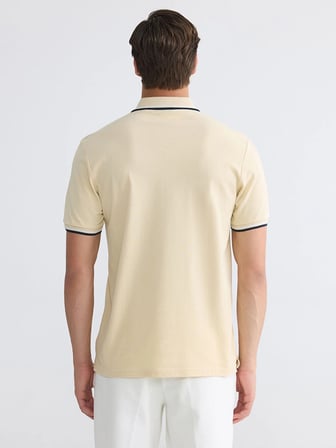 LCWAIKIKI Classic Bej Polo Yaka Pike Erkek Tişört