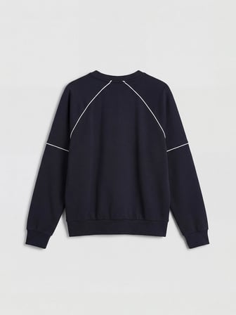 Natuvera Lacivert Bisiklet Yaka Kadın Sweatshirt
