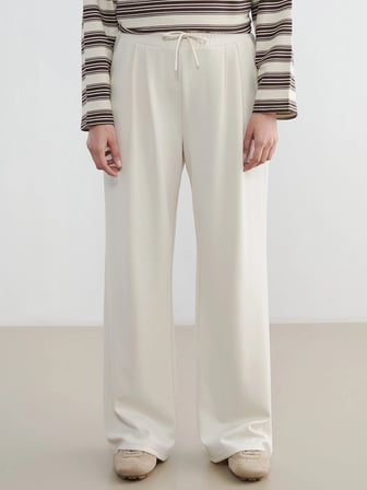 LCW Modest Bej Beli Lastikli Soft Touch Kadın Eşofman Altı