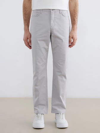 LCWAIKIKI Classic Gri Regular Fit Gabardin Erkek Chino Pantolon