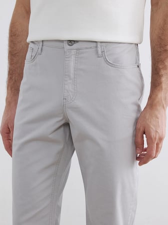 LCWAIKIKI Classic Gri Regular Fit Gabardin Erkek Chino Pantolon