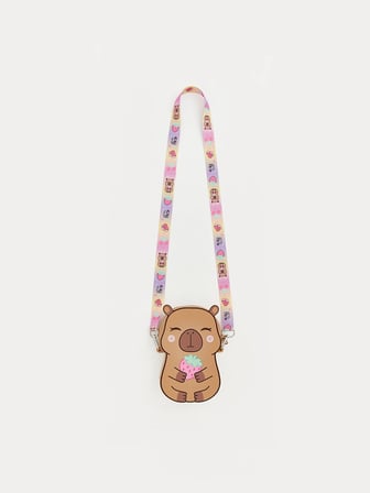 LCW ACCESSORIES Kahverengi Hayvan Figürlü Kız Çocuk Omuz Çantası