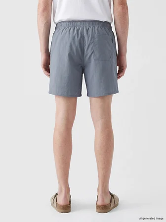 LCW SWIMWEAR Gri Kısa Boy Baskılı Erkek Deniz Şortu