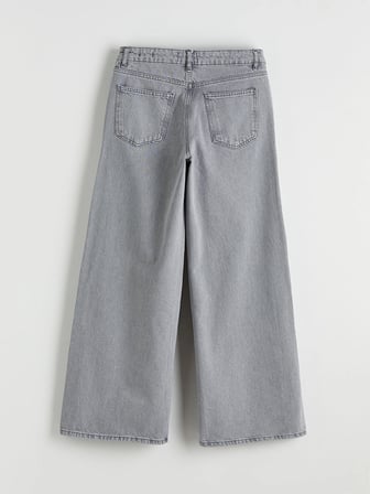 LCW Jeans Gri Wideleg Kadın Jean Pantolon