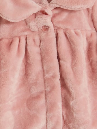 LCW baby Pembe Bebe Yaka Kız Bebek Pelüş Hırka
