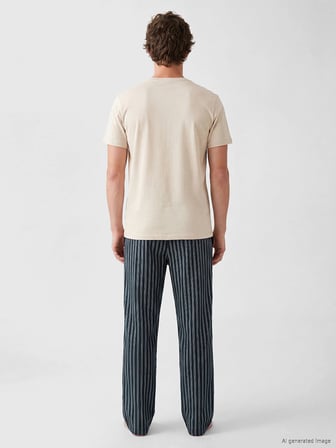LC WAIKIKI Bej Erkek Ekstra Yumuşak Pijama Takımı
