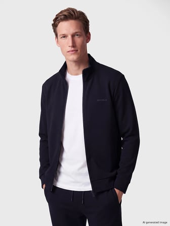 SOUTHBLUE Lacivert Dik Yaka Erkek Fermuarlı Sweatshirt