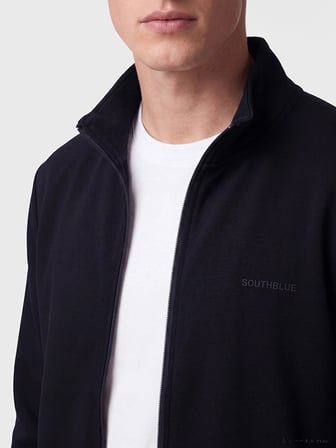 SOUTHBLUE Lacivert Dik Yaka Erkek Fermuarlı Sweatshirt