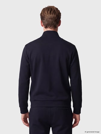 SOUTHBLUE Lacivert Dik Yaka Erkek Fermuarlı Sweatshirt