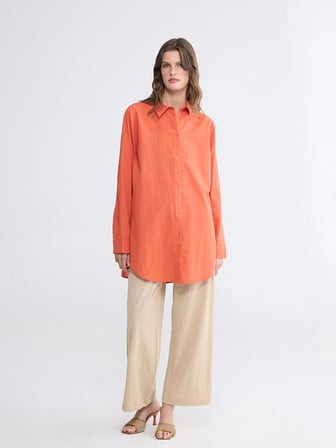 LCW EVERYDAY Turuncu Regular Fit Kadın Gömlek Tunik