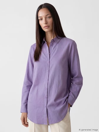 LCW EVERYDAY Lila Regular Fit Kadın Gömlek Tunik