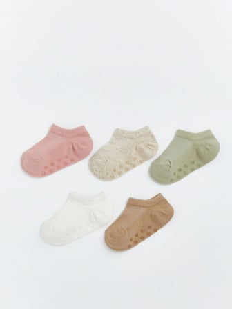 LCW baby Pembe Kız Bebek Patik Çorap 5'li