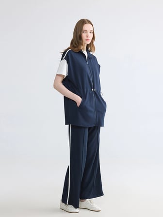 LCW Modest Lacivert Beli Lastikli Soft Touch Kadın Eşofman Altı