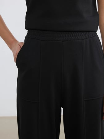 LCW Modest Siyah Beli Lastikli Soft Touch Kadın Eşofman Altı