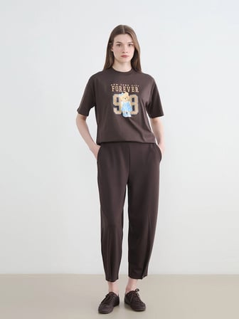 LCW Modest Kahverengi Soft Touch Kadın Eşofman Altı