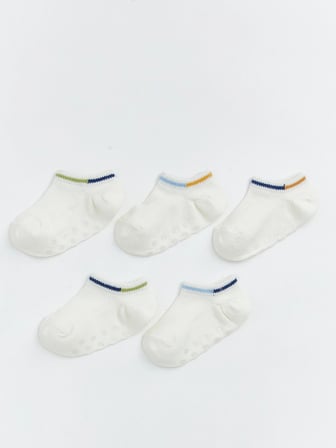 LCW baby Ekru Erkek Bebek Patik Çorap 5'li