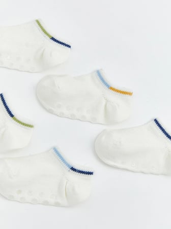 LCW baby Ekru Erkek Bebek Patik Çorap 5'li