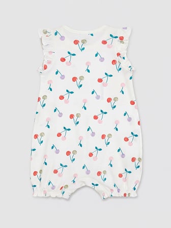 LCW baby Bej Baskılı Kız Bebek Tulum 2'li