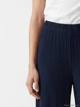 LCWAIKIKI Basic Lacivert Beli Lastikli Kadın Kapri