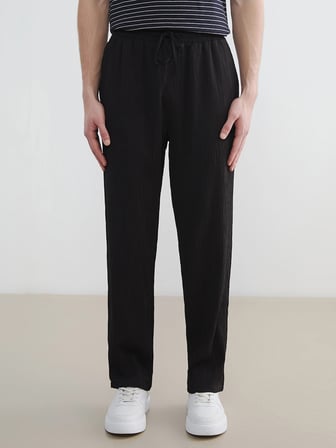 XSIDE Siyah Baggy Fit Erkek Pantolon