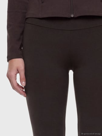 KOOR SPORT Kahverengi Yüksek Bel Kadın Spor Tayt