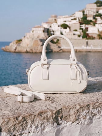 LCW ACCESSORIES Beyaz Deri Görünümlü Kız Çocuk Omuz Çantası