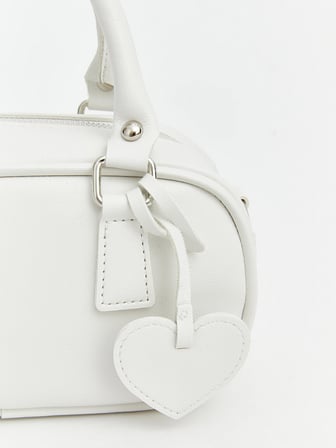 LCW ACCESSORIES Beyaz Deri Görünümlü Kız Çocuk Omuz Çantası