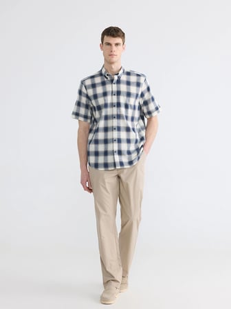LCWAIKIKI Classic Lacivert Regular Fit Ekose Erkek Gömlek