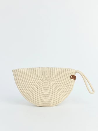 LCW ACCESSORIES Beyaz Hasır Kadın Omuz Çantası