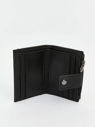 LCW ACCESSORIES Siyah Deri Görünümlü Erkek Kartlık