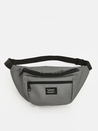 LCW ACCESSORIES Gri Çift Fermuarlı Erkek Bel Çantası