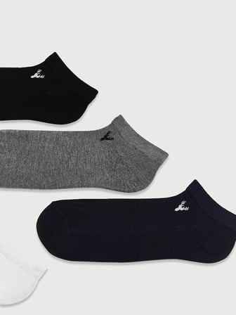 LCW ACCESSORIES Karışık Nakışlı Erkek Bambu Patik Çorap 5'li