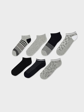 LCW ACCESSORIES Karışık Desenli Erkek Patik Çorap 7'li