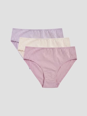 LCW DREAM Lila Düz Bikini Külot 3'lü