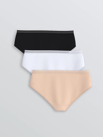LCW DREAM Siyah Çizgili Hipster Külot 3'lü