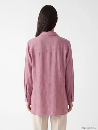 LCW EVERYDAY Pembe Dokulu Kadın Gömlek Tunik