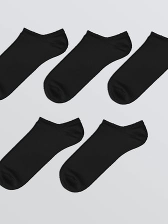 LCW ACCESSORIES Siyah Erkek Sneaker Çorap 5'li