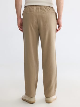 LCW Vision Bej Regular Fit Keten Görünümlü Erkek Pantolon