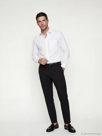LCW BUSINESS Beyaz Regular Fit Erkek Basic Gömlek