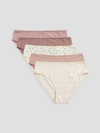 LCW DREAM Ekru Desenli Bikini Külot 5'li