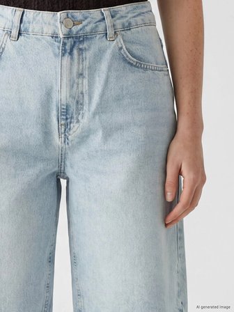 XSIDE Mavi Bermuda Fit Kadın Jean Şortolon