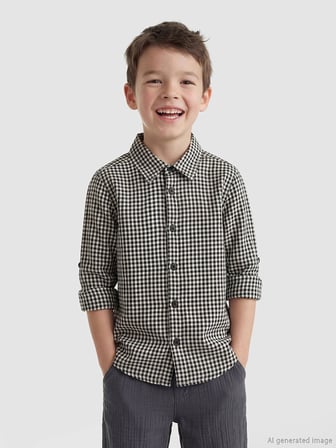 LCW Kids Lacivert Ekose Erkek Çocuk Gömlek