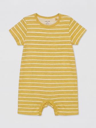 LCW baby Bej Bisiklet Yaka Baskılı Erkek Bebek Tulum 2'li