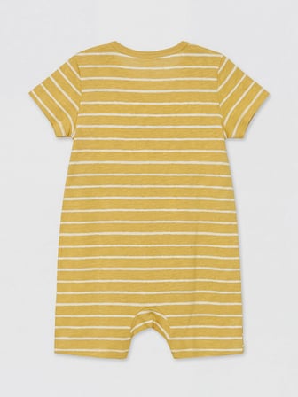 LCW baby Bej Bisiklet Yaka Baskılı Erkek Bebek Tulum 2'li