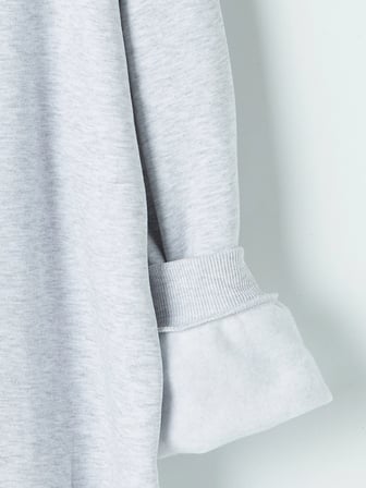 LCW Kids Gri Kapüşonlu Baskılı Kız Çocuk Fermuarlı Sweatshirt