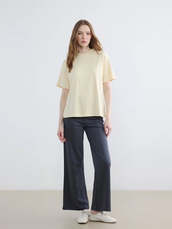 LCW Modest Antrasit Beli Lastikli Soft Touch Kadın Eşofman Altı