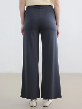 LCW Modest Antrasit Beli Lastikli Soft Touch Kadın Eşofman Altı
